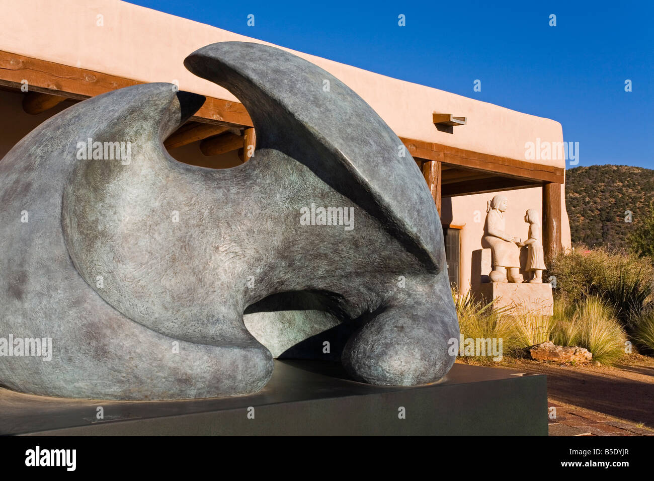 Next Generation sculpture by Allan Houser, Museum of Indian Art & Culture, New Mexico Museum, City of Santa Fe, New Mexico Stock Photo