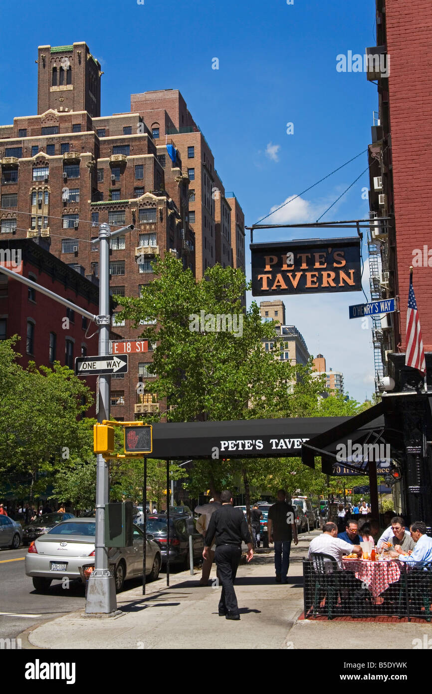 Pete's Tavern on Irving Place, Gramercy Park District, Midtown Manhattan, New York City, New York, USA, North America Stock Photo