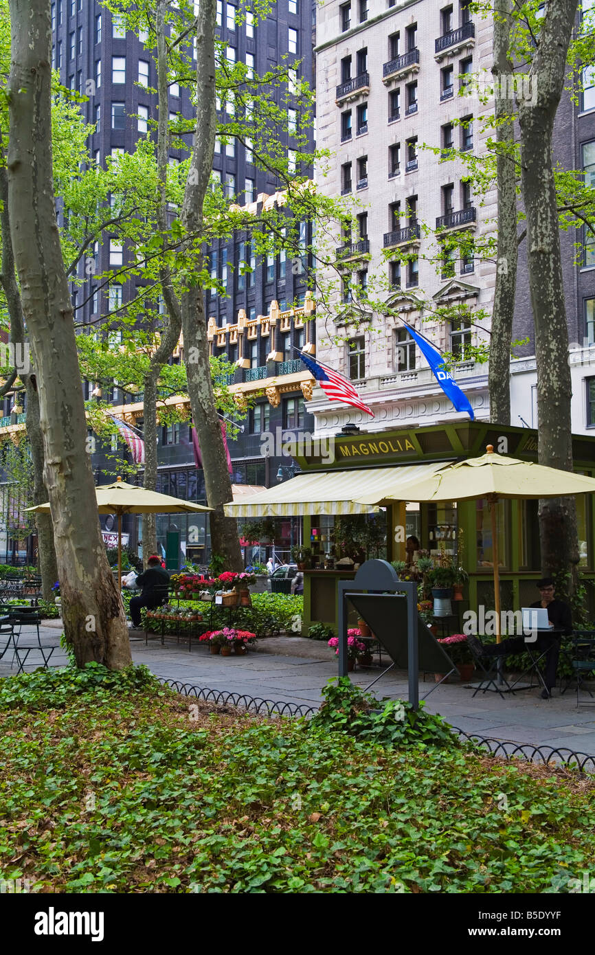 Florist in Bryant Park, Midtown Manhattan, New York City, New York, USA, North America Stock