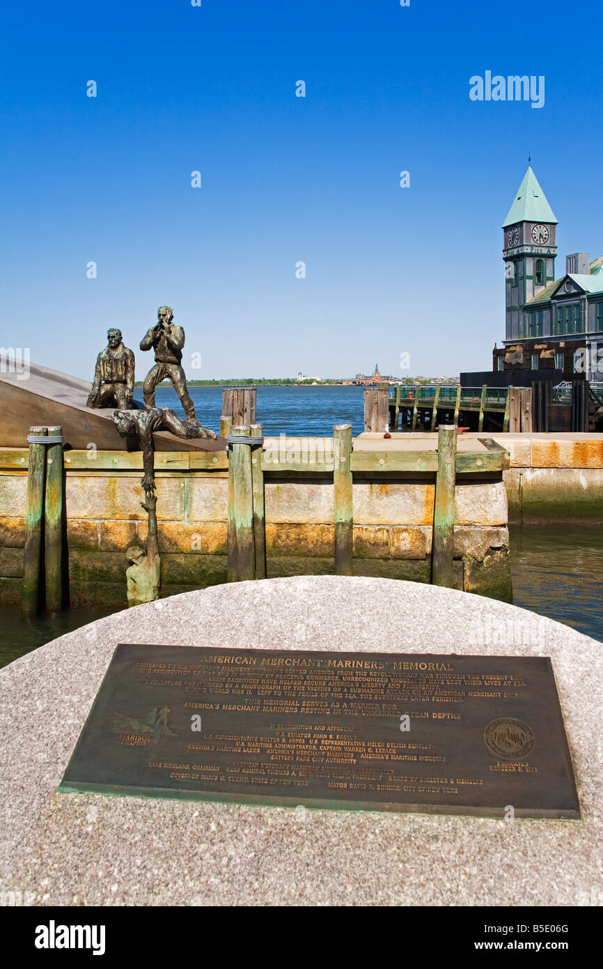 American Merchant Mariners Memorial in Battery Park, Lower Manhattan, New York City, New York, USA, North America Stock Photo