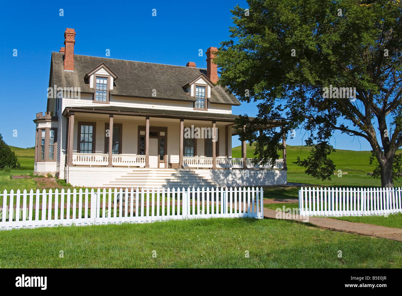 Custer House in Fort Lincoln State Park, Mandan, North Dakota, USA, North America Stock Photo