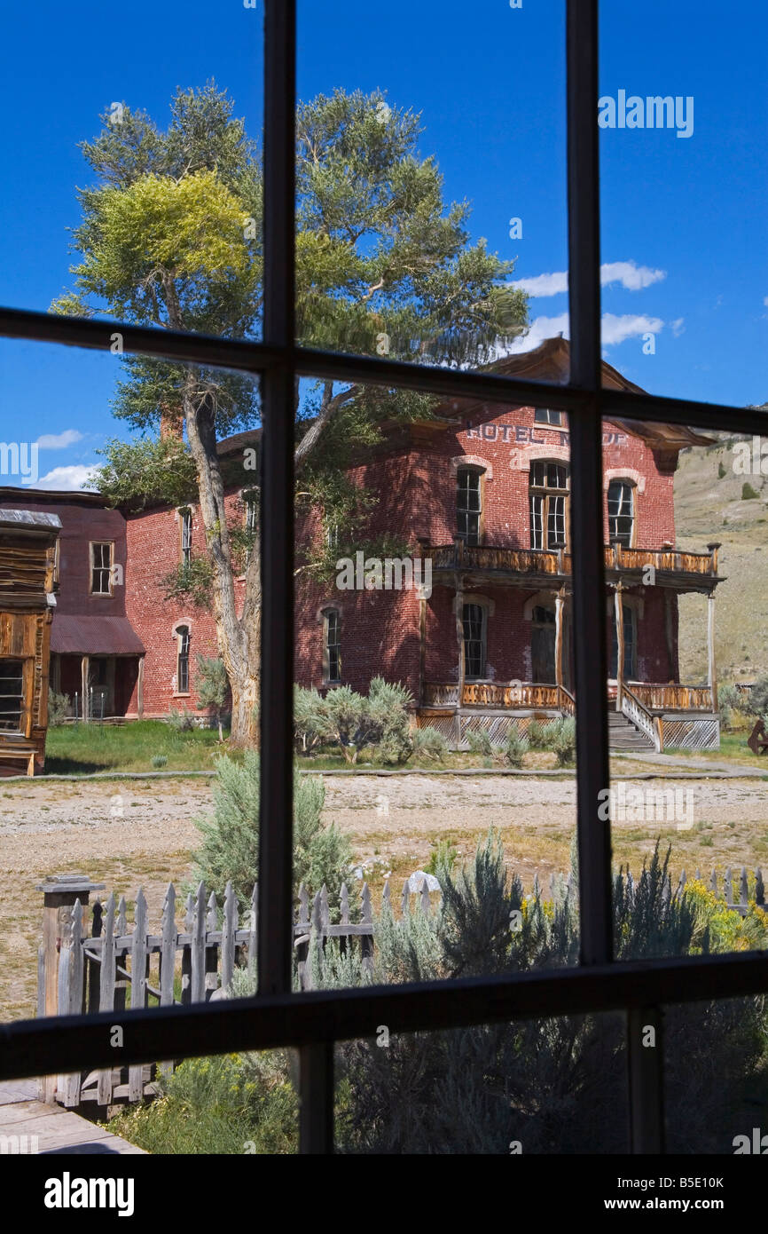 Hotel Meade, Bannack State Park Ghost Town, Dillon, Montana, USA, North America Stock Photo