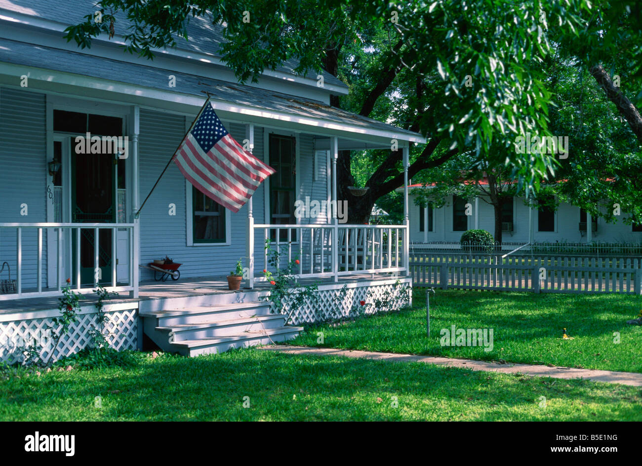 House in historic Castroville, west of San Antonio, Texas, USA, North America Stock Photo