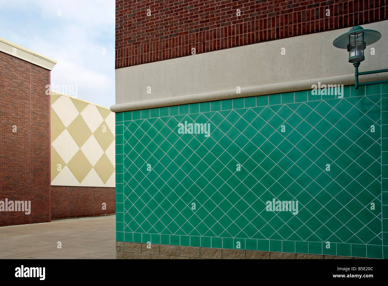 Colorful glazed tile exterior walls Stock Photo Alamy