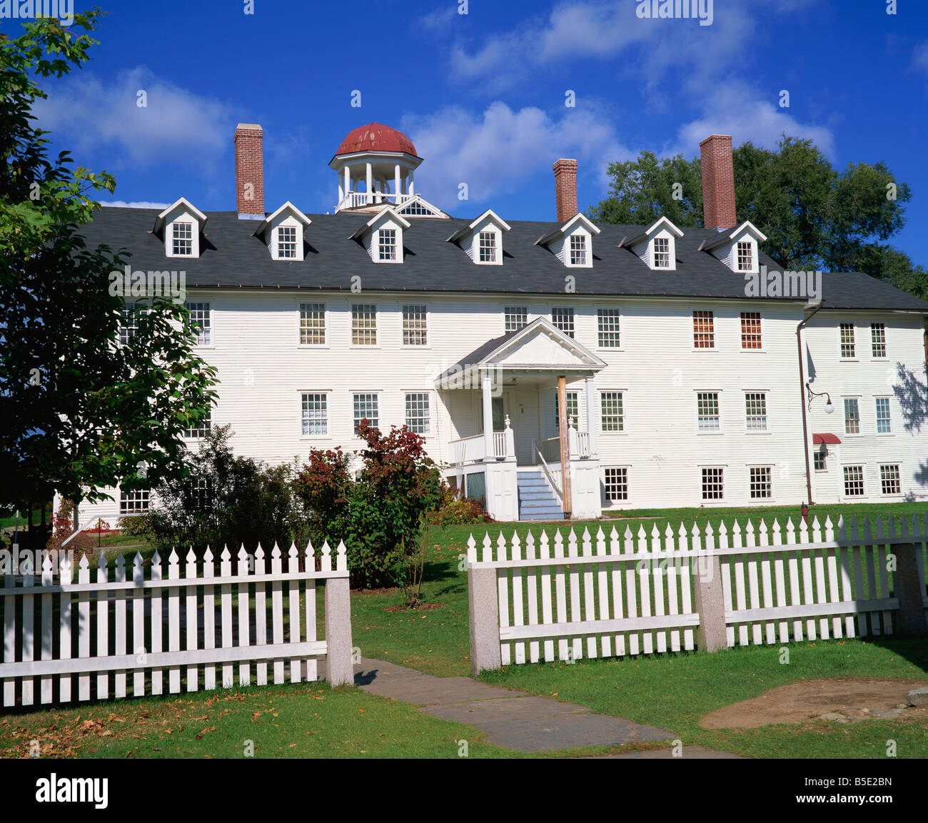 Wooden house in the Shaker village of Canterbury New Hampshire New England USA R Rainford Stock