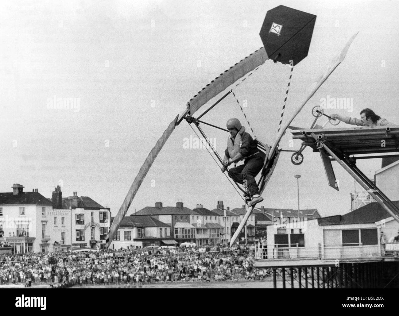 The Birdmen of Bognor. ;Ppedalling hard but definitely on his way into