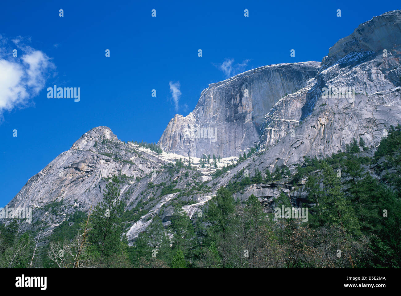 Rock walls of the Half Dome in the Yosemite National Park California USA R Rainford Stock Photo
