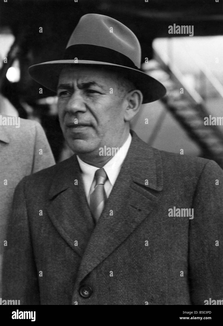 Jimmy Di Angelo. Boxing Manager seen here at London Airport. March 1954 P003119 Stock Photo