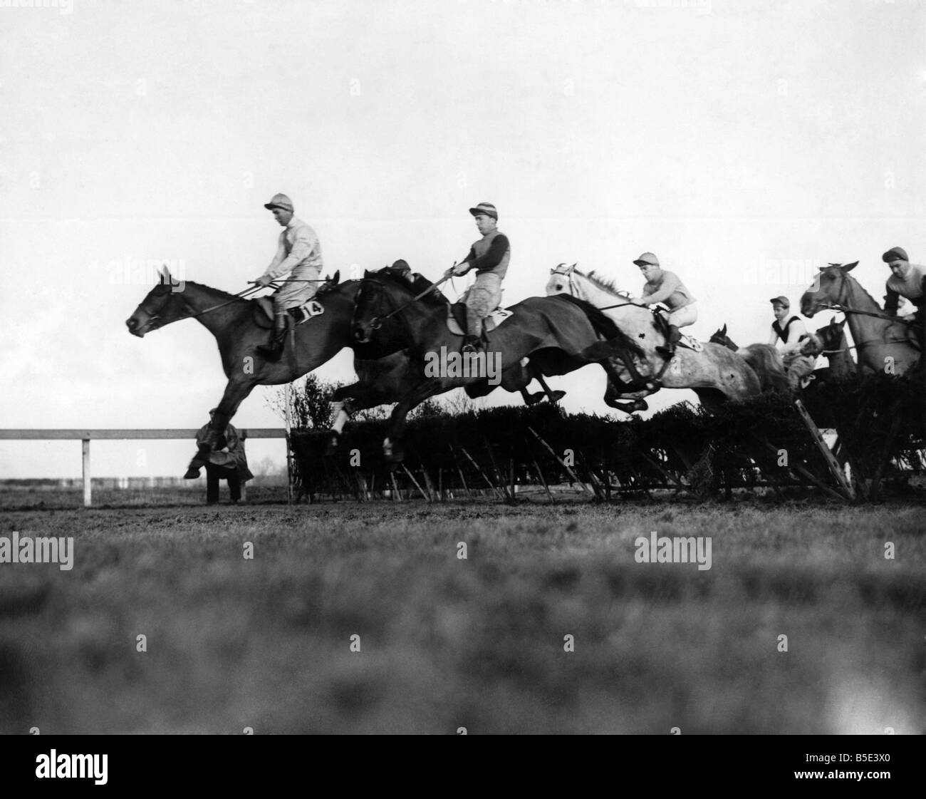 Racing at Haydock Park. &#13;&#10;January 1948 Stock Photo