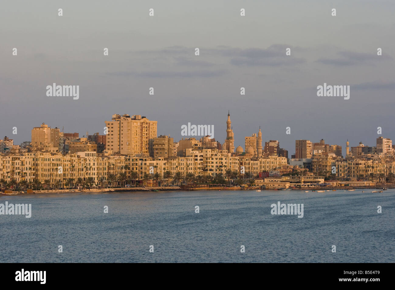 Sunrise on the Skyline on the Corniche in Alexandria Egypt Stock Photo ...