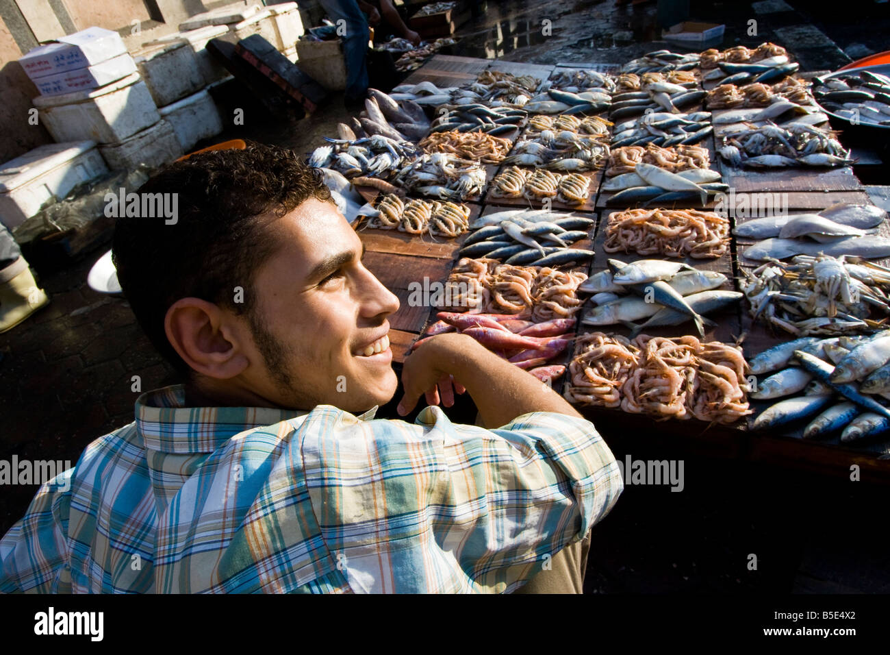 Anfushi Fish Market in Alexandria Egypt Stock Photo Alamy