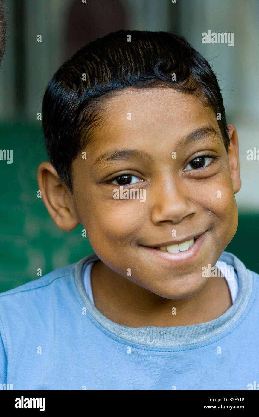 Boy in Islamic Cairo Egypt Stock Photo
