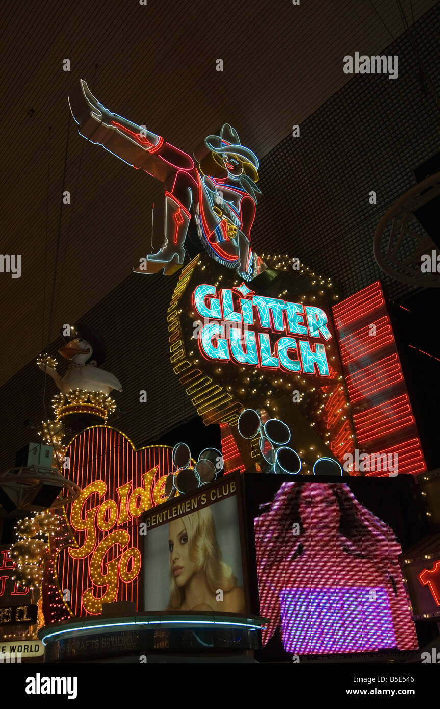 Glitter Gulch, Fremont Street, the older part of Las Vegas, Nevada, USA