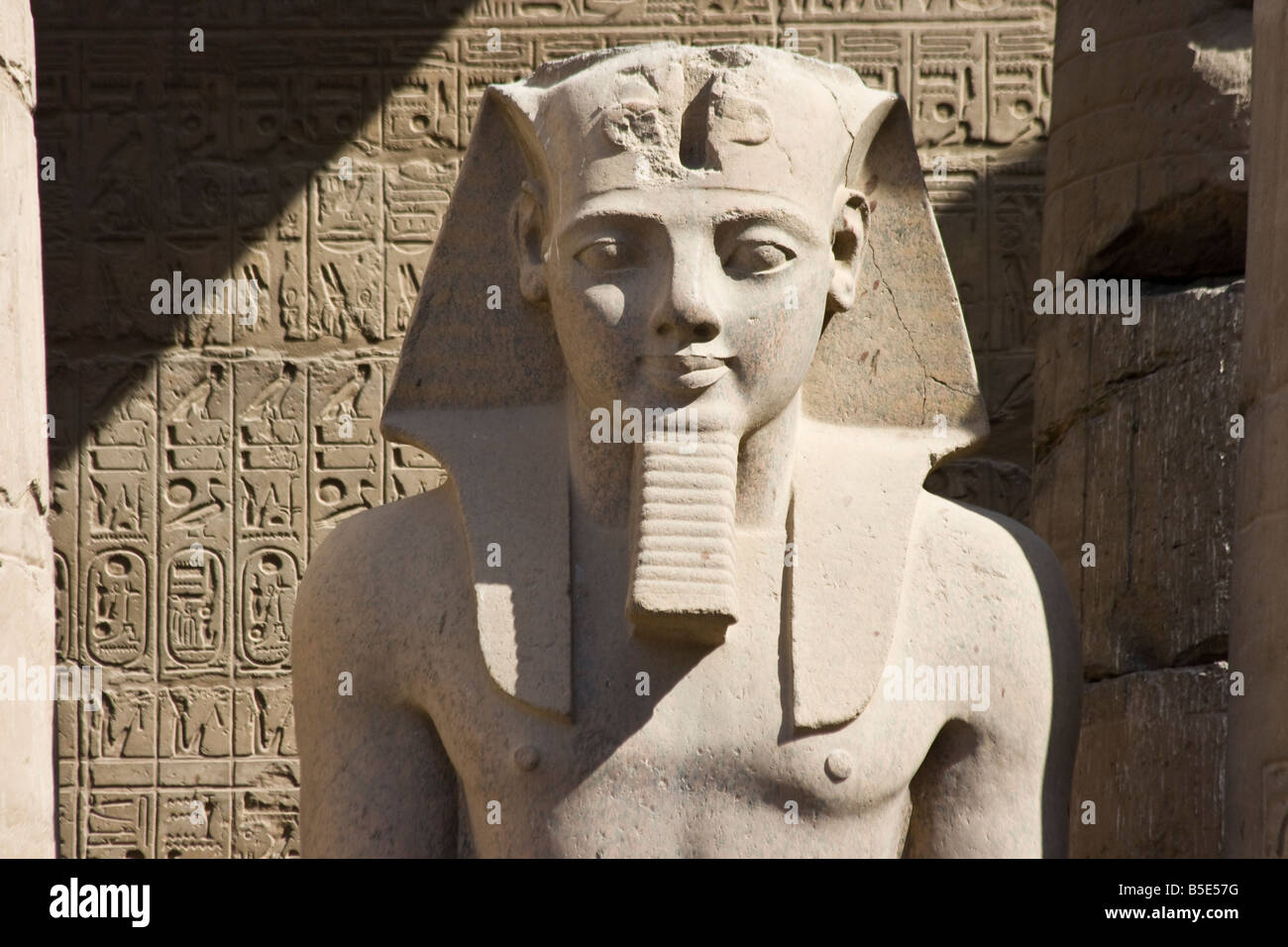 Statue of Ramses II at Luxor Temple in Luxor Egypt Stock Photo - Alamy