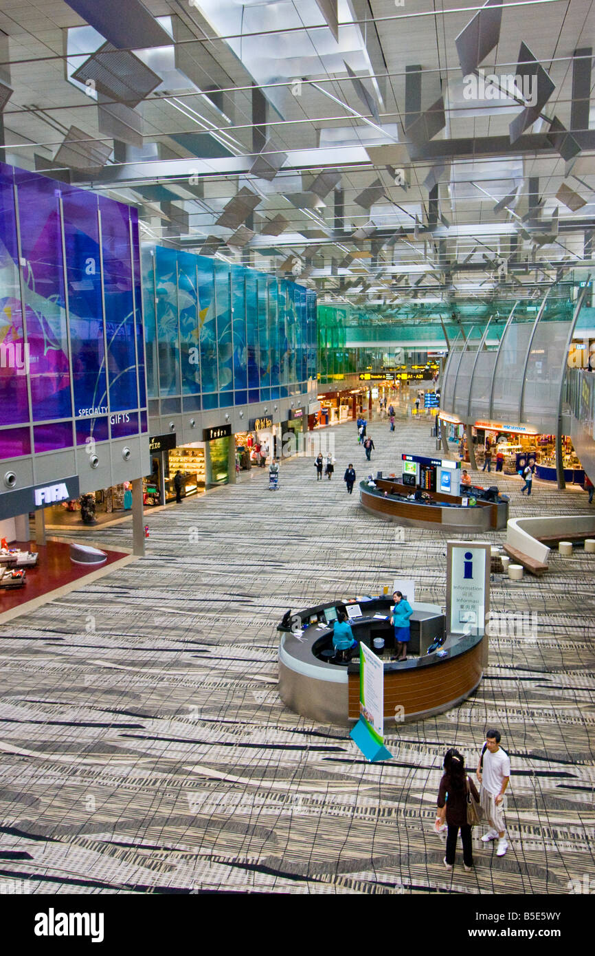 Terminal 3 of Changi International Airport in Singapore Stock Photo
