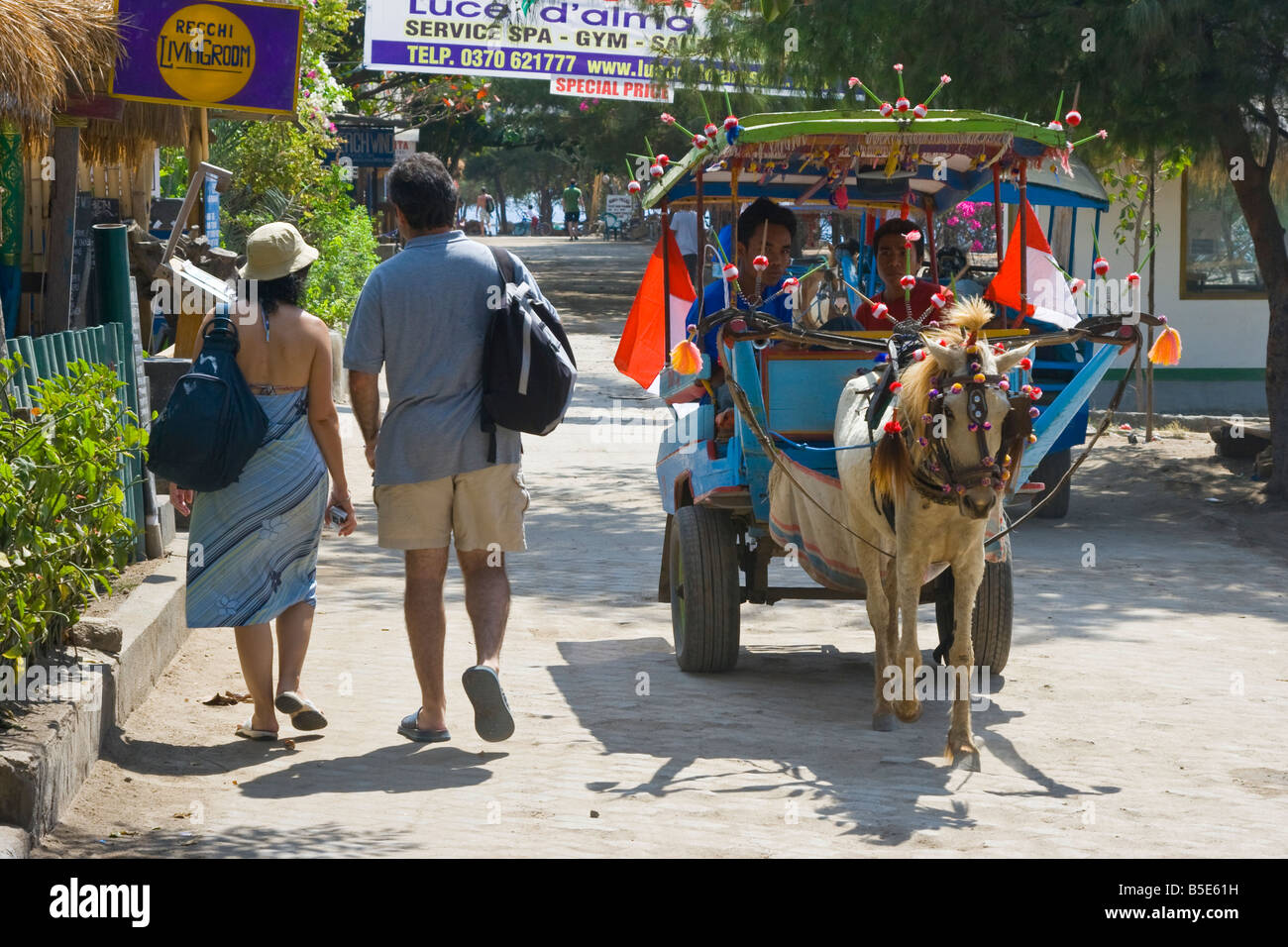 Cidomo Horse Carriage on Lombok Island in Indonesia Stock Photo - Alamy