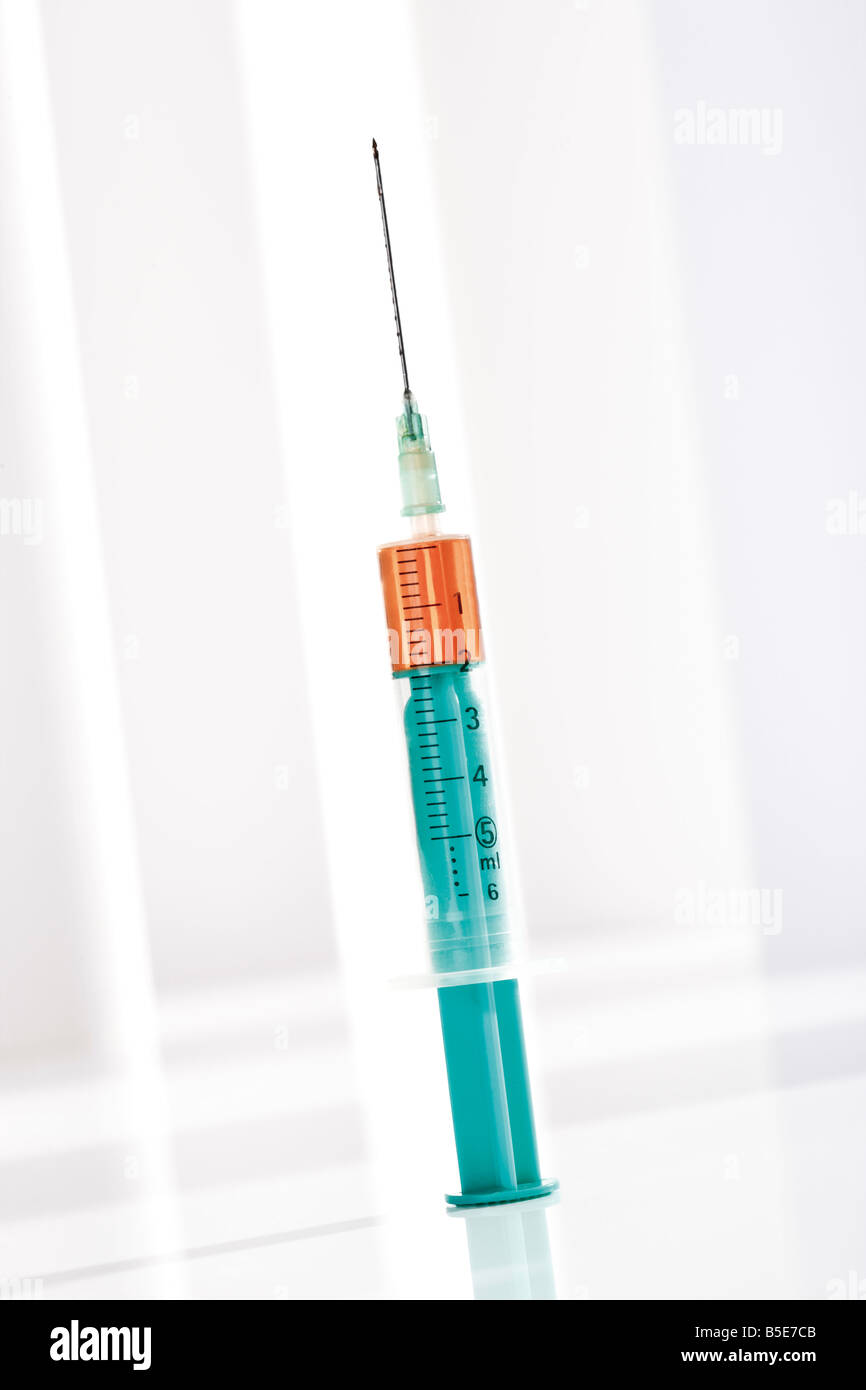 Medical syringe, close-up Stock Photo