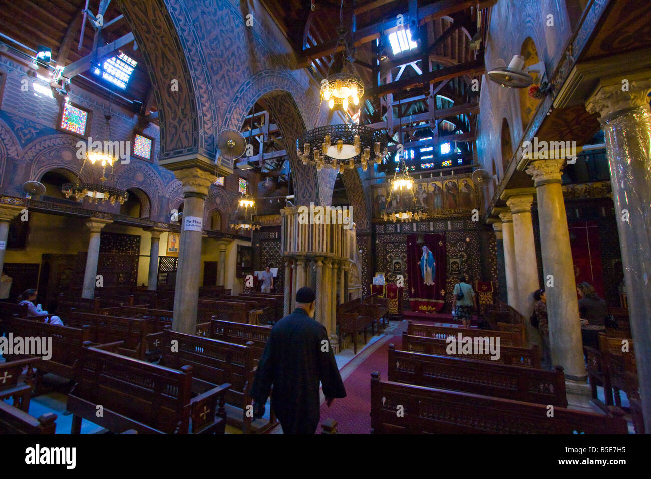 Muallaqa or Hanging Church in Coptic Church in Old Cairo Egypt Stock Photo