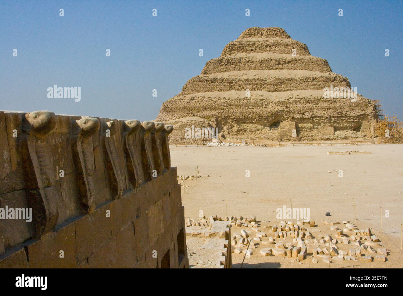 Step Pyramid of Djoser or Zoser at Saqqara Egypt Stock Photo