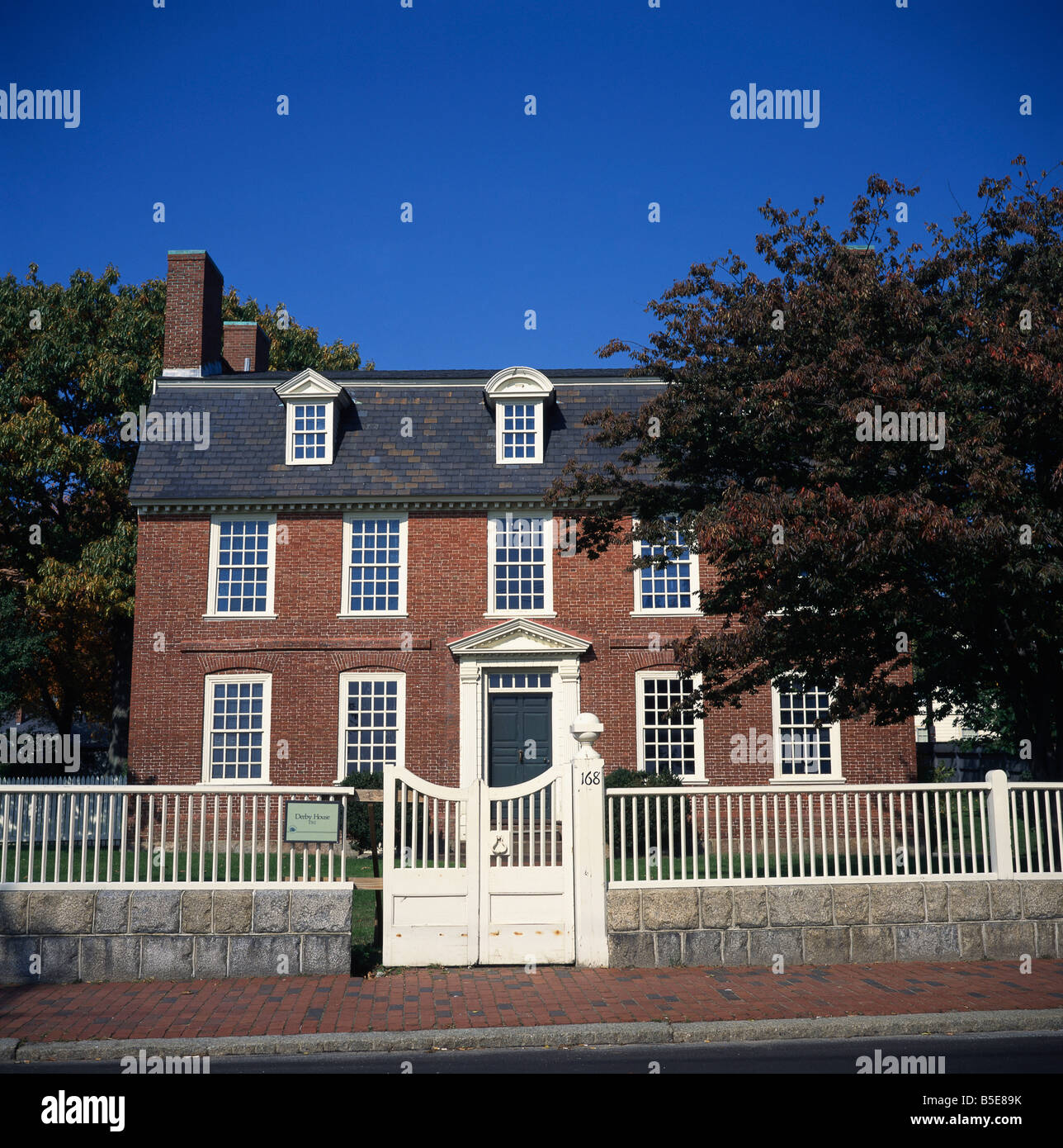 Derby House 1761 the first brick structure built in Salem owned by India merchant Elias Hasket Derby in Salem Massachusetts New Stock Photo