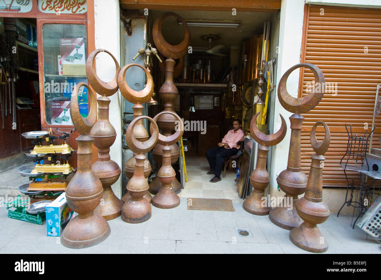 Minaret Top Store in Islamic Cairo Egypt Stock Photo Alamy