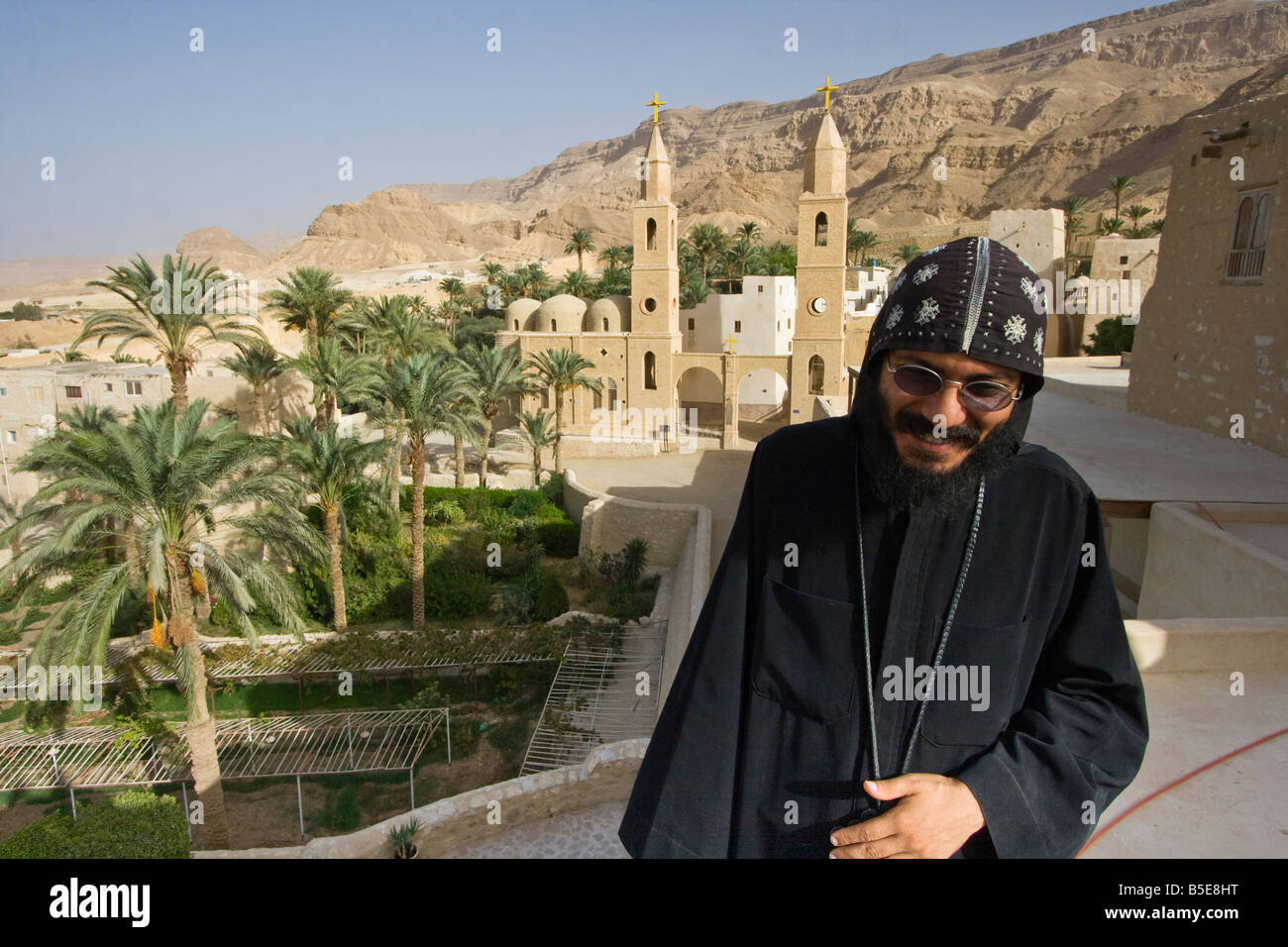 Coptic Monk St Anthony s Monastery in Egypt Stock Photo