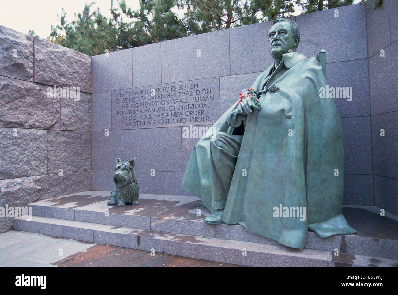 Memorial to FDR Franklin D Roosevelt in Washington DC USA A Wright Stock Photo