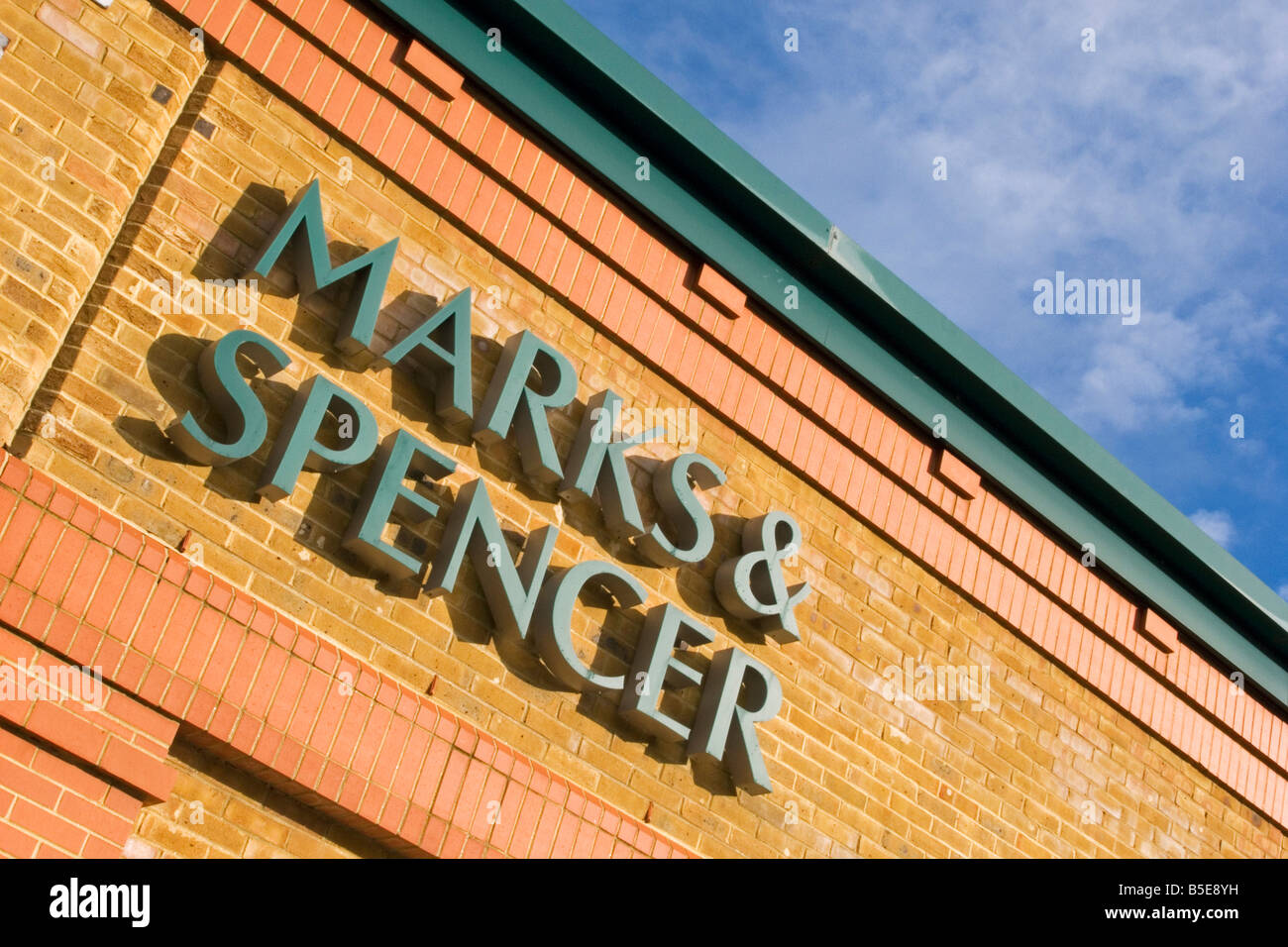 Marks and Spencer shop sign Stock Photo Alamy