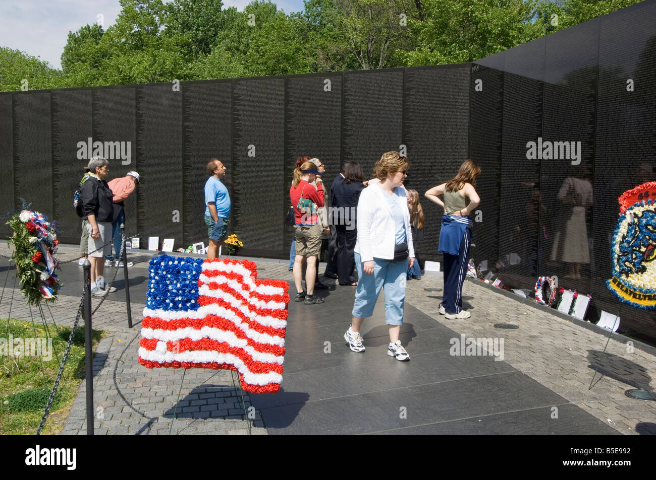 Vietnam Veterans Memorial Wall, Washington D.C. (District of Columbia), USA, North America Stock Photo