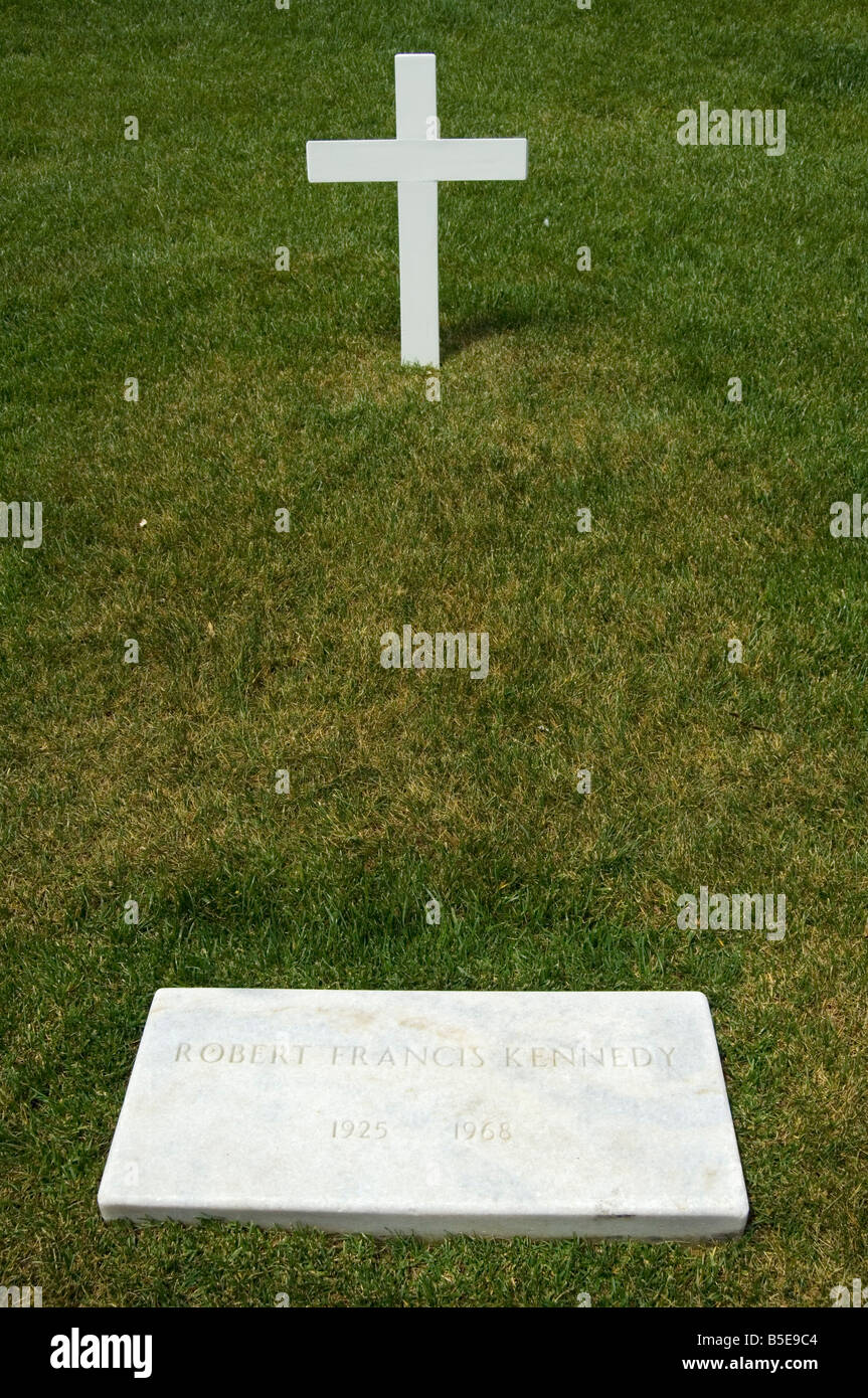 Tomb of Bobby (Robert) Kennedy at Arlington National Cemetery, Arlington, Virginia, USA, North America Stock Photo