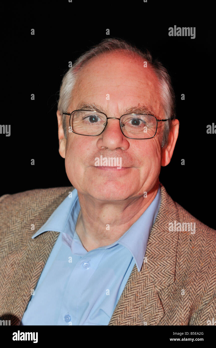 Simon Hoggart writer and broadcaster at the Cheltenham Literary