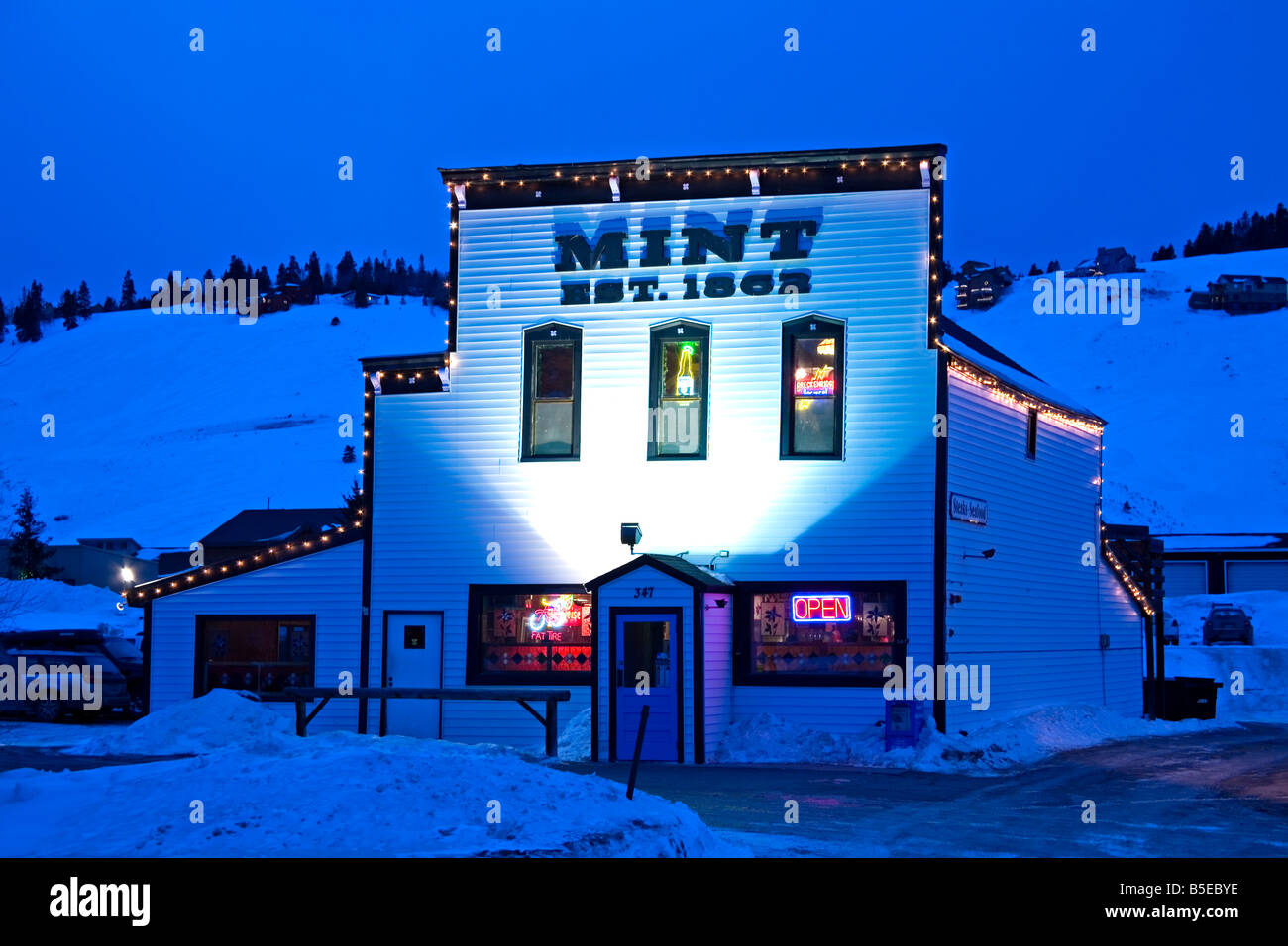 Historic Mint restaurant in Silverthorne, Rocky Mountains, Colorado, USA, North America Stock