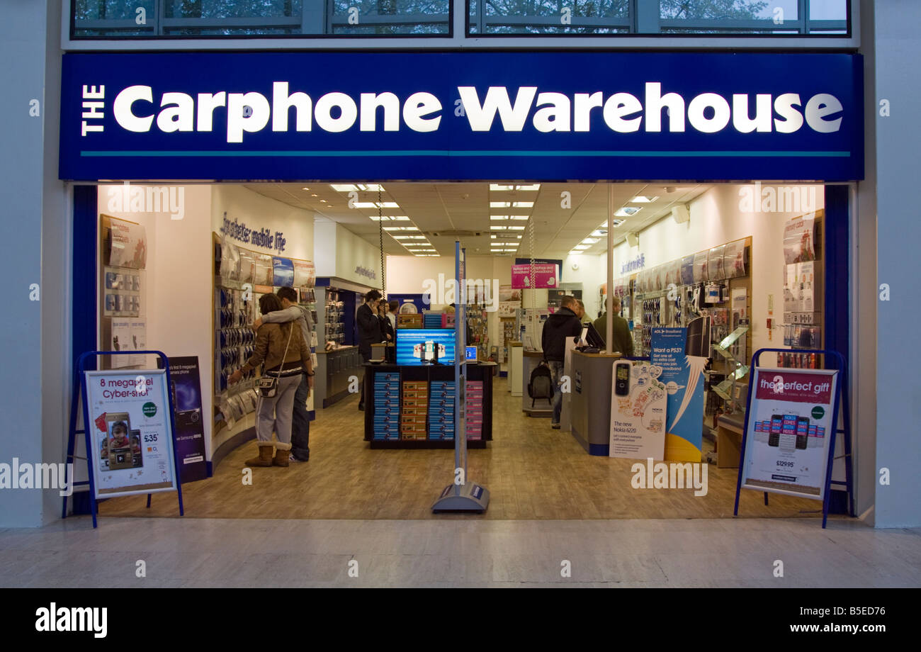 The Carphone Warehouse Mobile phone Shop - thecentre:mk shopping centre - Milton Keynes - Buckinghamshire Stock Photo