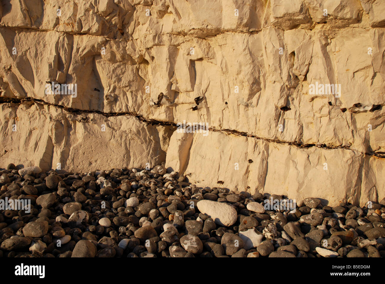 An interesting rock formation, millions of years old, going through the