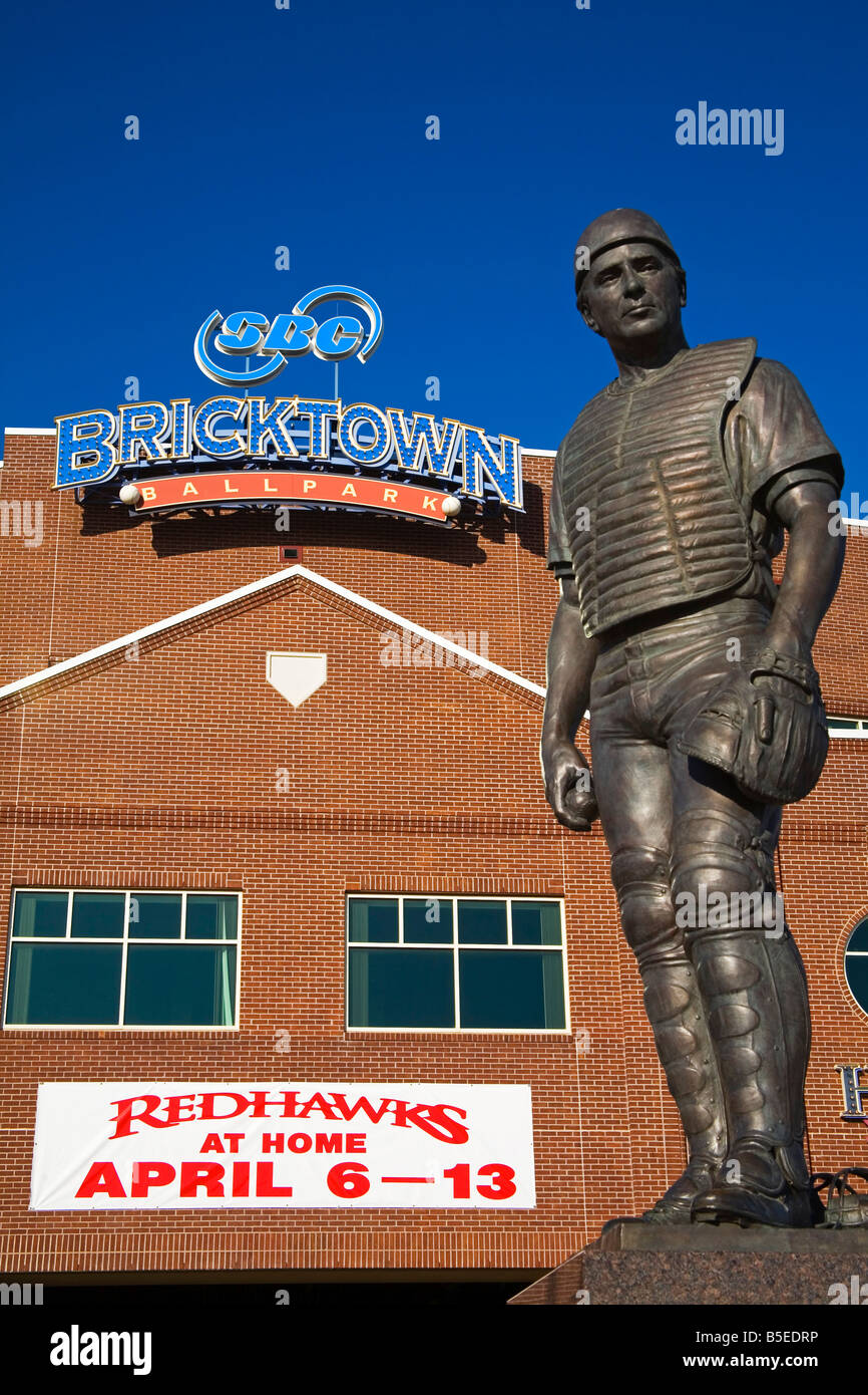Johnny Bench Statue Outside Bricktown Baseball Park Oklahoma City