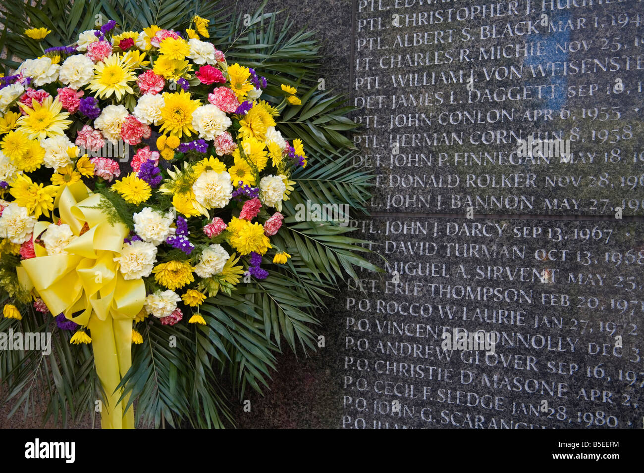 Police Memorial World Financial Center Lower Manhattan New York City New York United States of America North America Stock Photo