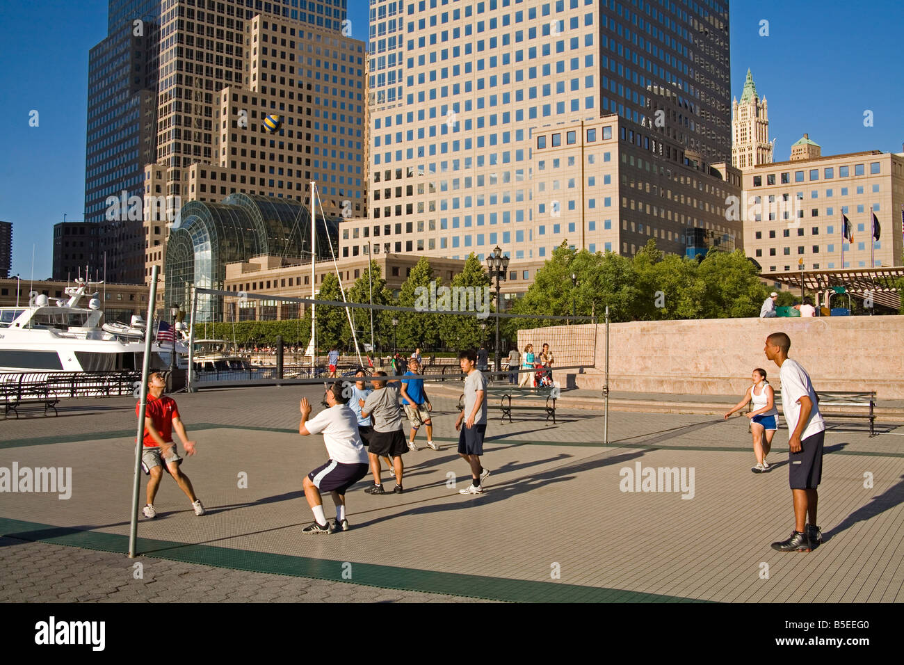 Volley ball court, World Financial Center, Lower Manhattan, New York