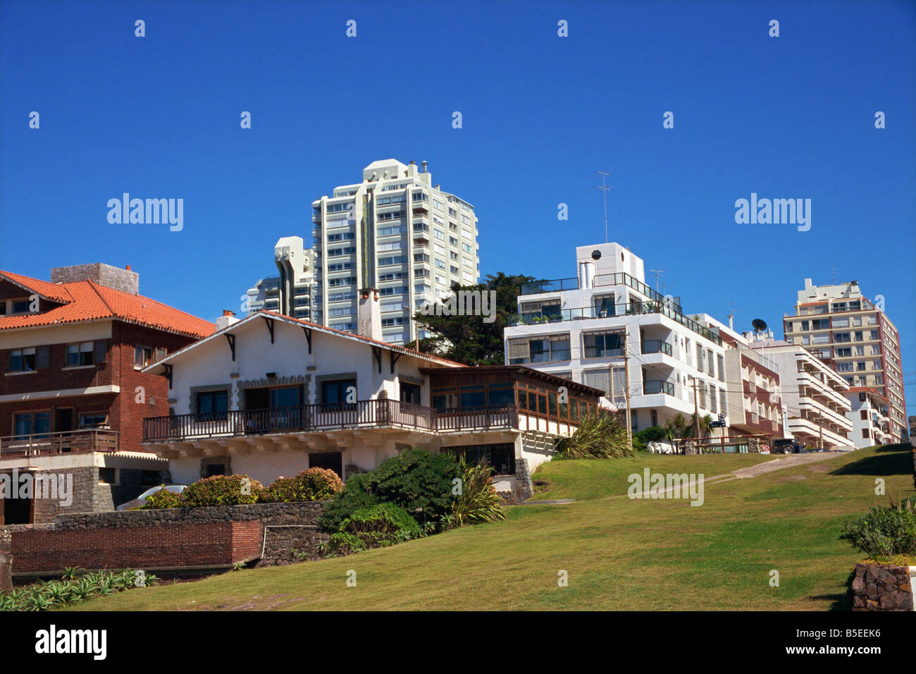 Apartments by beach Punta del Este Uruguay South America Stock Photo