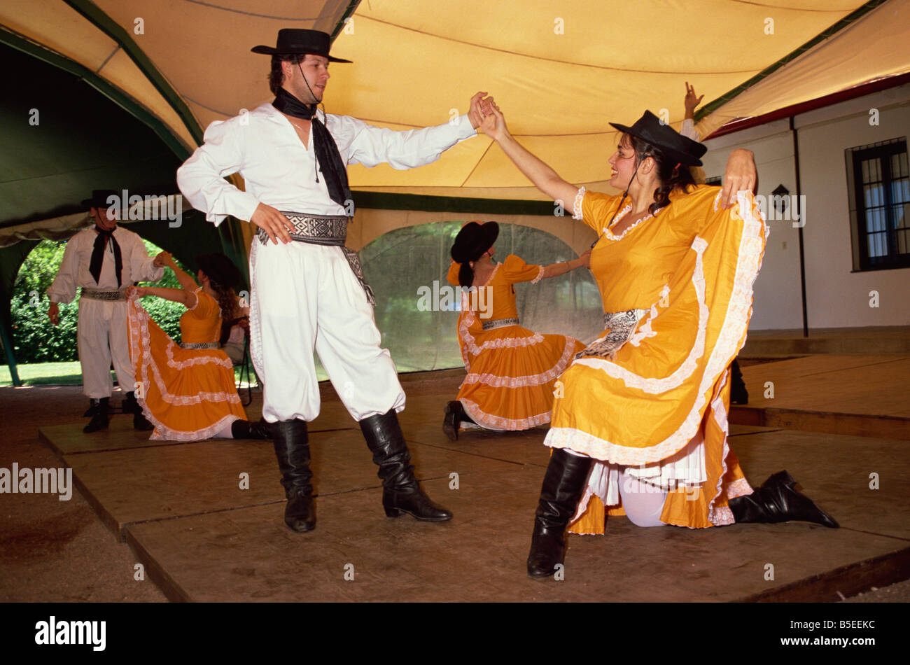 Traditional dance Fiesta Gauchos Montevideo Uruguay South America Stock Photo