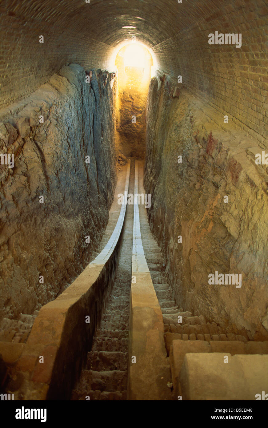 Lower portion of sextant in the 15th century Observatory of Ulug Beg ...