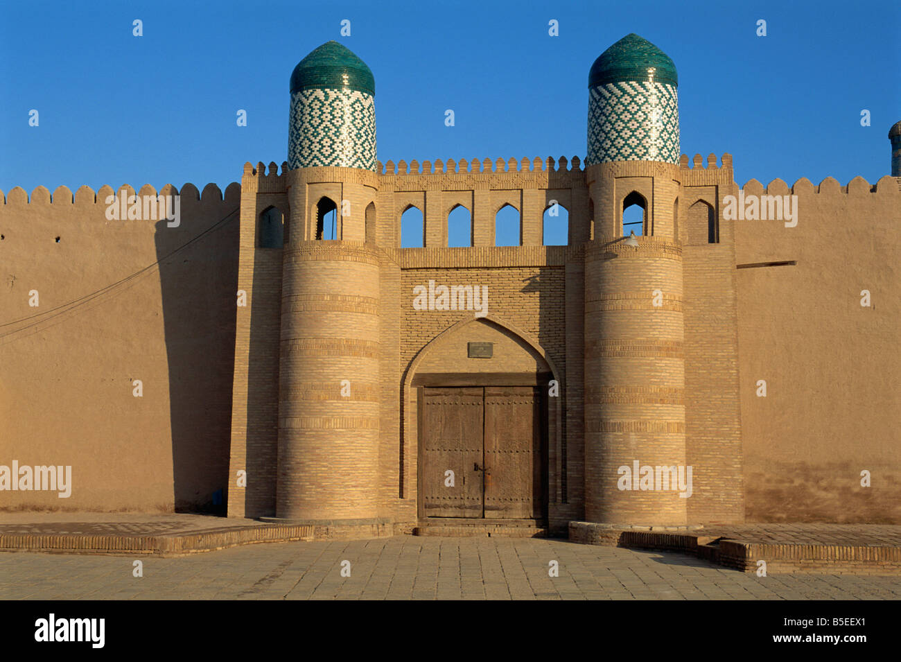 Gate of the Kunya Ark, Khiva, Uzbekistan, Central Asia Stock Photo