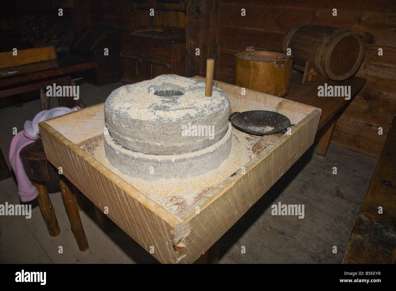 Hand operated flour mill seen hires stock photography and images Alamy