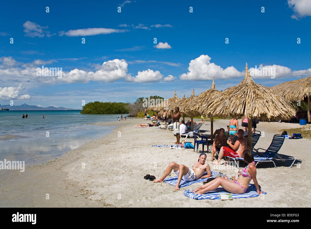 Guamache Beach, Isla Margarita, Nueva Esparta State, Venezuela, South America Stock Photo