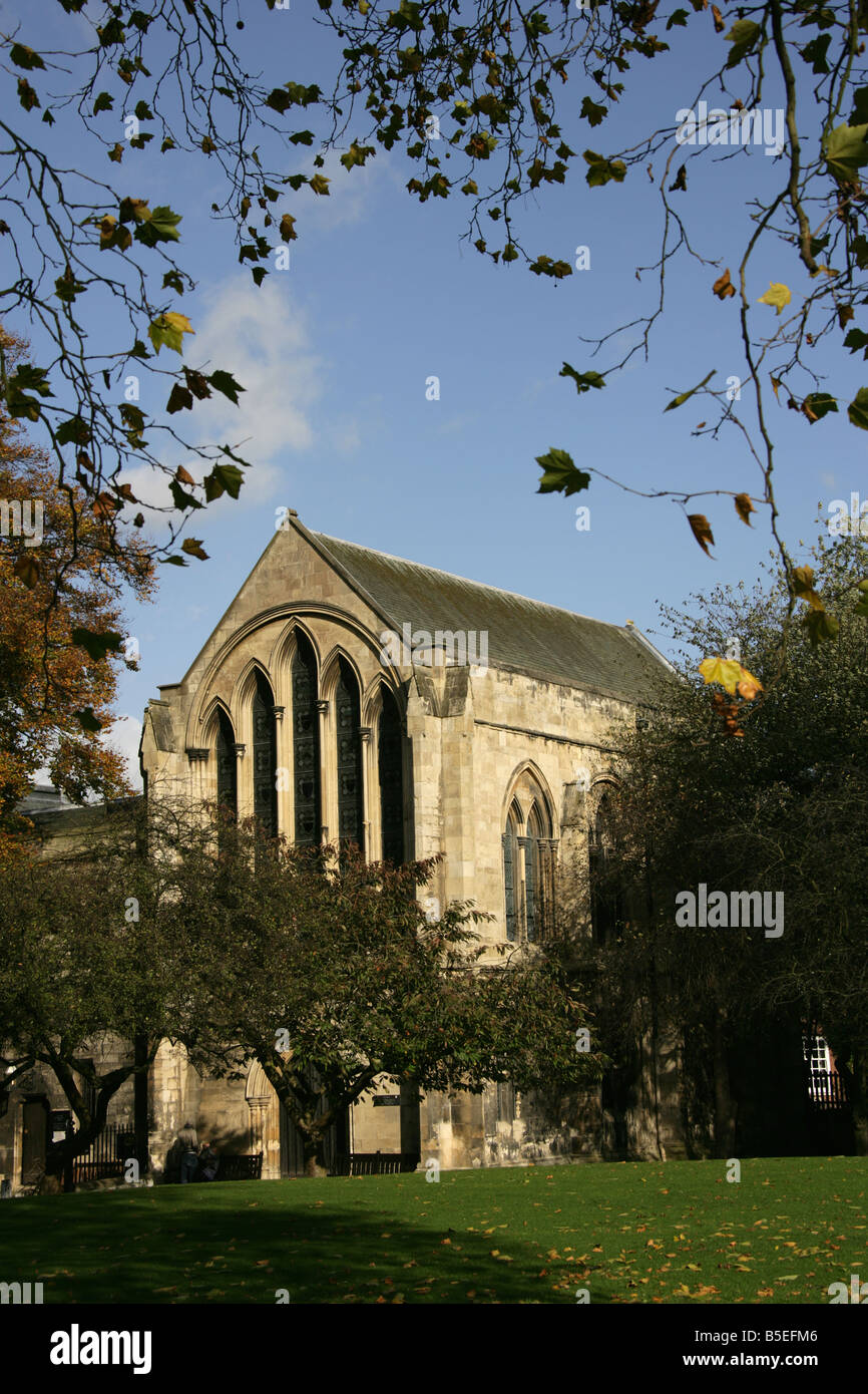 City of York, England. York Minster Library and Archives are housed in the former Archbishop’s Palace in Dean’s Park. Stock Photo