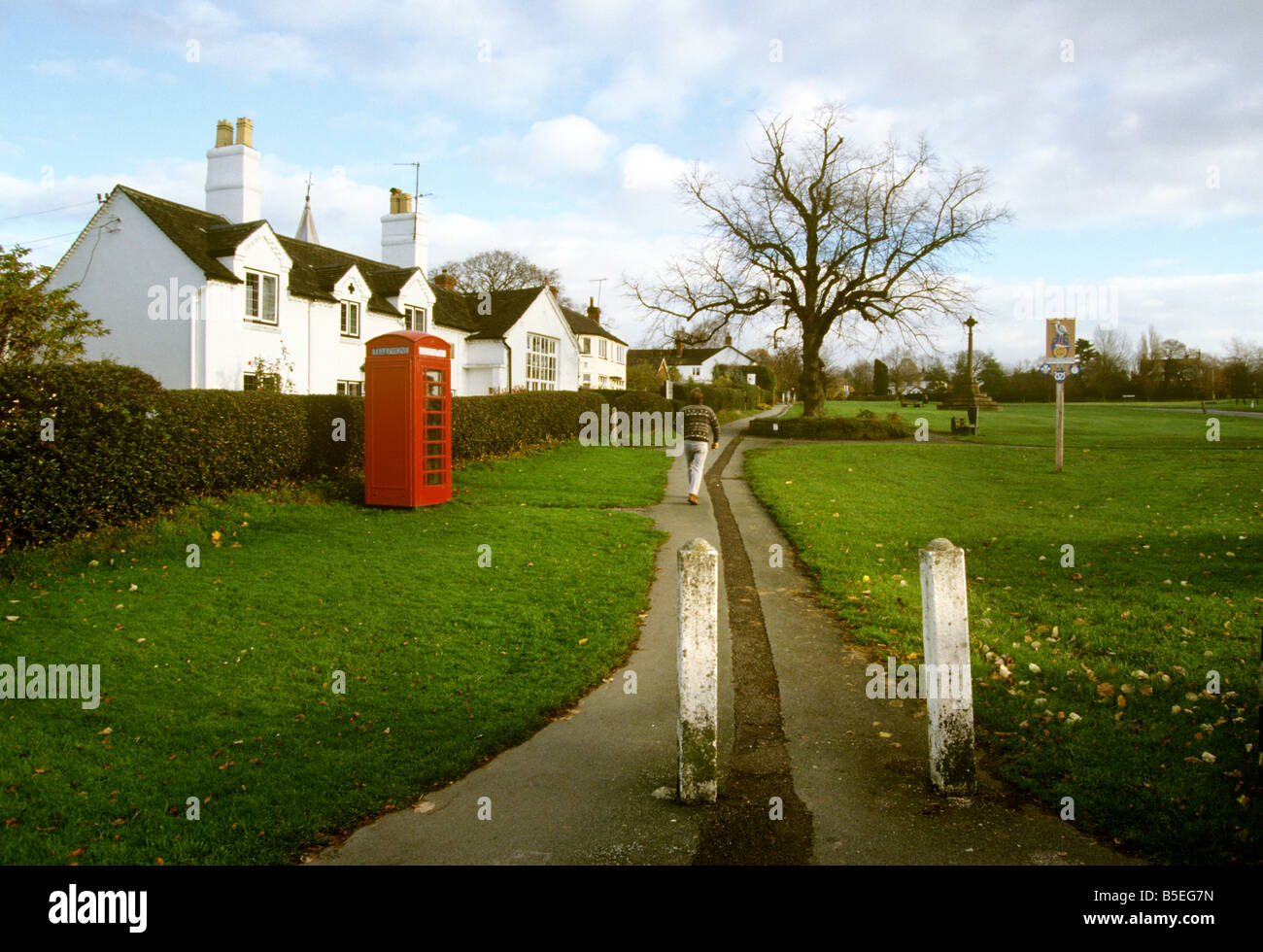 UK England Staffordshire Stoke on Trent Barlaston village Green Stock