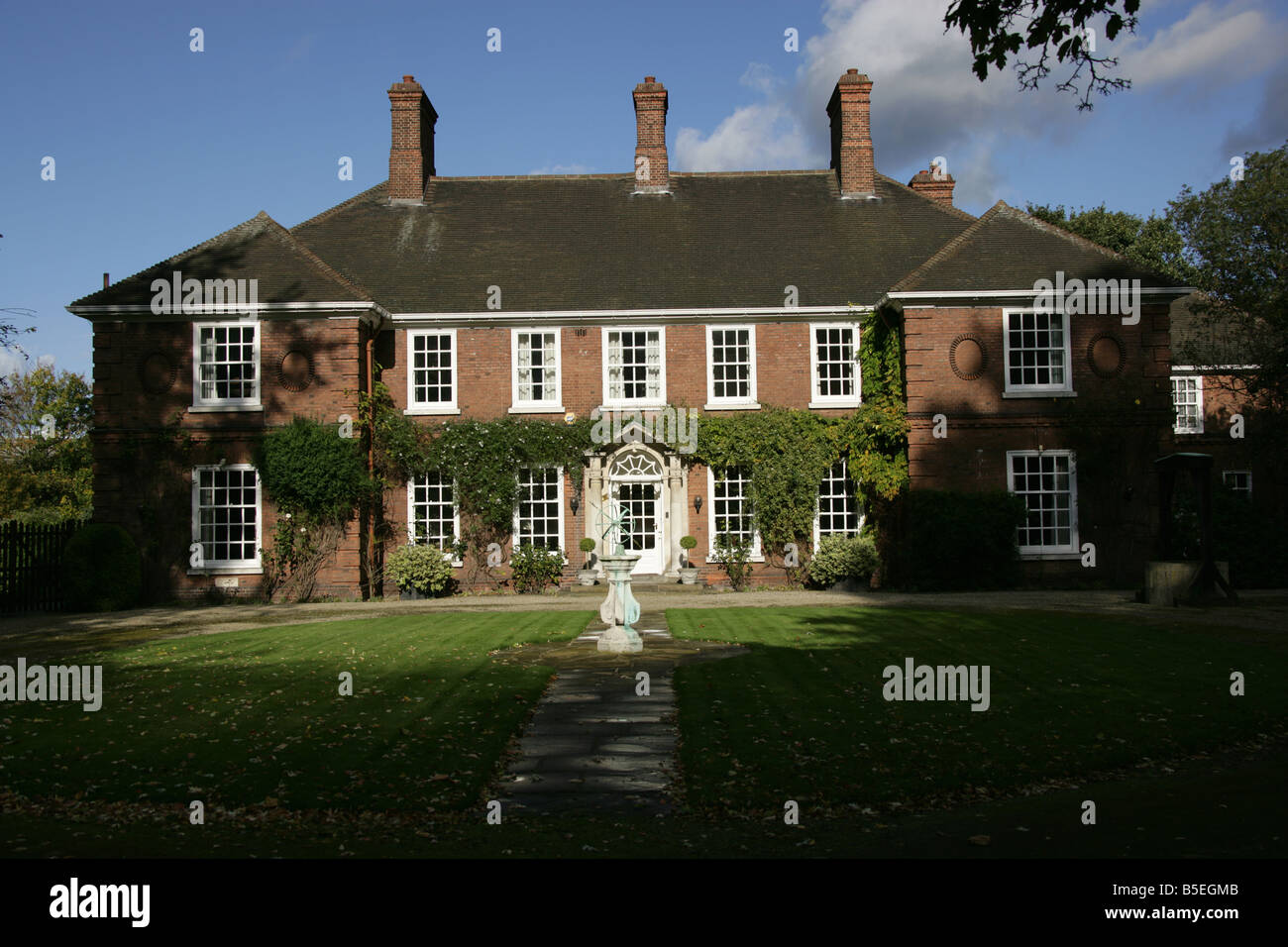 City of York, England. The front entrance and garden to the Deanery within York Minster’s Dean’s Park. Stock Photo