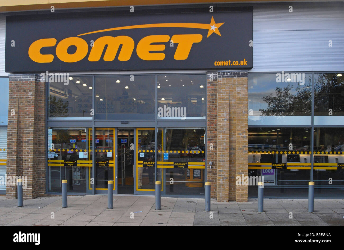 Comet shop entrance Stock Photo