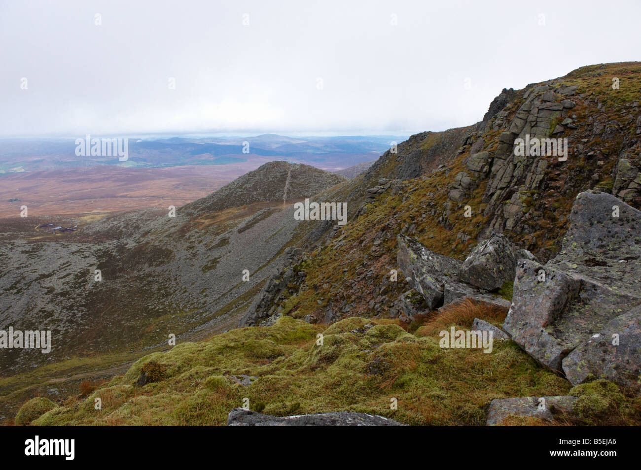 Meikle Pap nr Lochnagar Loch Muick Spittal of Glenmuick Cairngorms National Park Grampian Mountains Scotland UK in the autumn Stock Photo