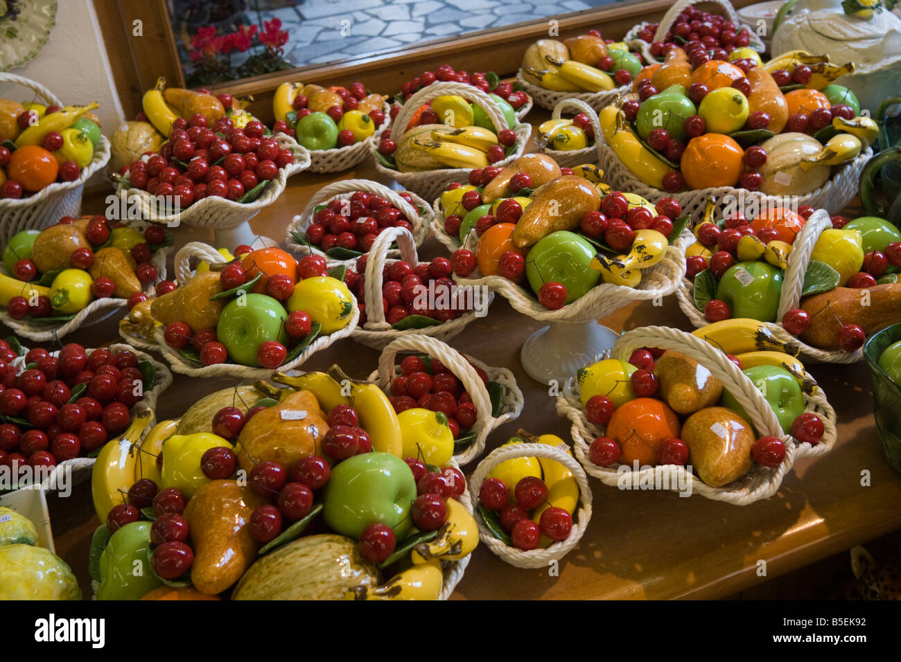Colourful ornamental artificial fruit display in shop hires stock photography and images Alamy