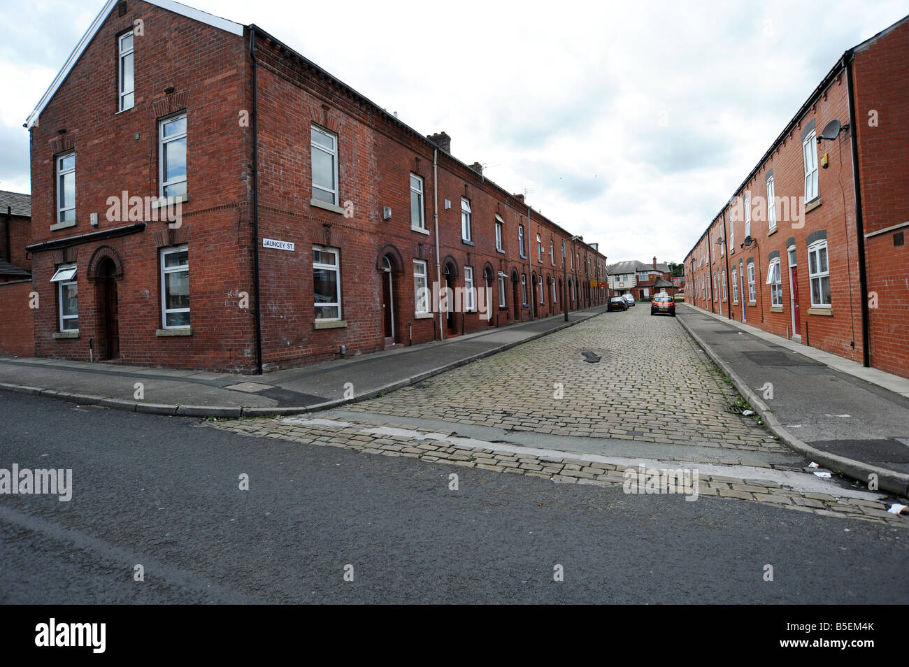Terraced housing, Lower Deane, Bolton UK Stock Photo Alamy
